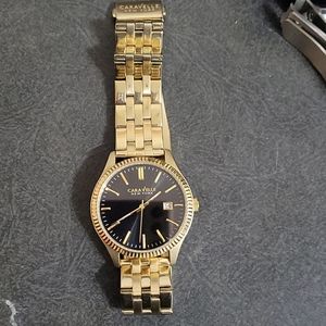Caravelle gold watch